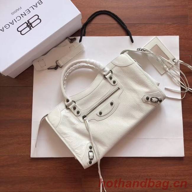 Balenciaga The City Handbag Calf leather 382569 white