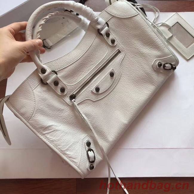 Balenciaga The City Handbag Calf leather 382569 white