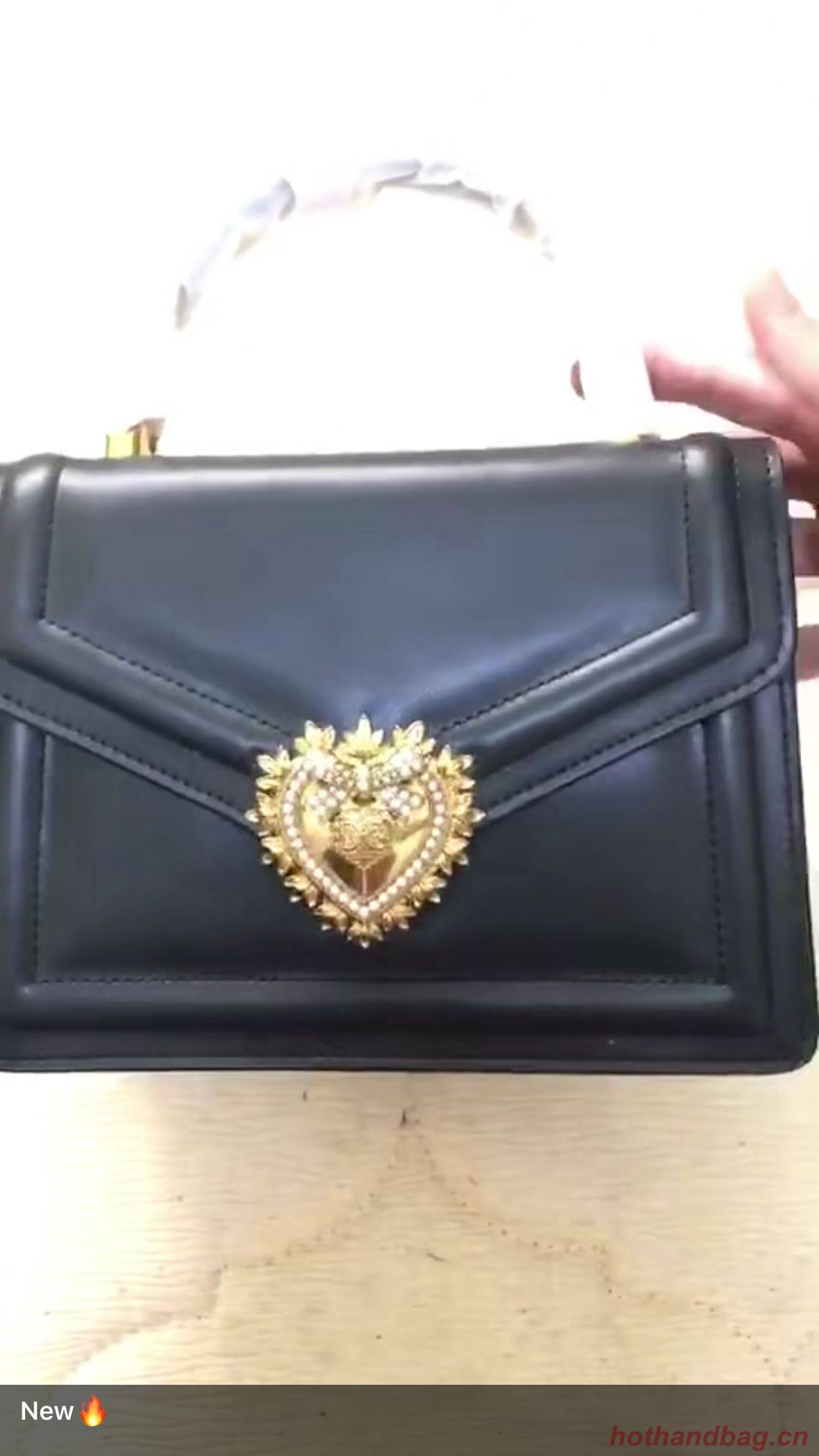 Dolce & Gabbana SICILY Bag Calfskin Leather 4155 black
