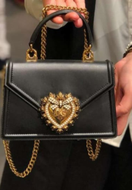 Dolce & Gabbana SICILY Bag Calfskin Leather 4155 black