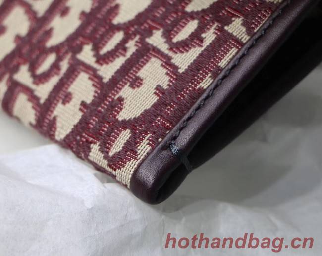 Dior 30 MONTAIGNE EMBROIDERED CANVAS Clutch bag M9206 burgundy