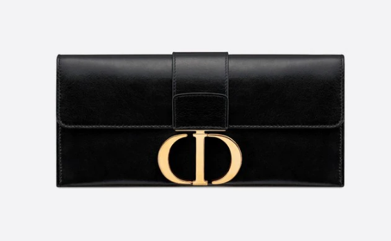 Dior 30 MONTAIGNE sheepskin leather Clutch bag M9206 black