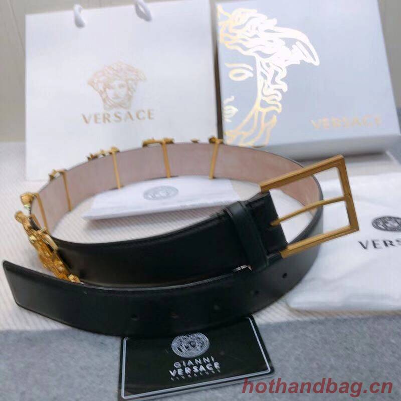 Versace Leather Belt VS7488 Black