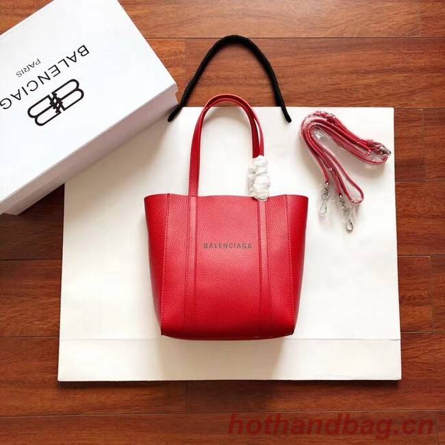 Balenciaga Original Leather Mini Shopper Bag 6696 Red