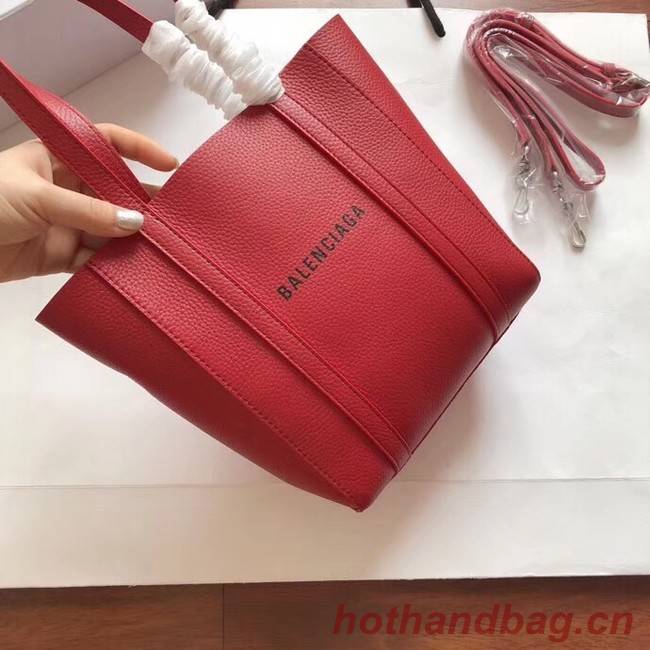 Balenciaga Original Leather Mini Shopper Bag 6696 Red