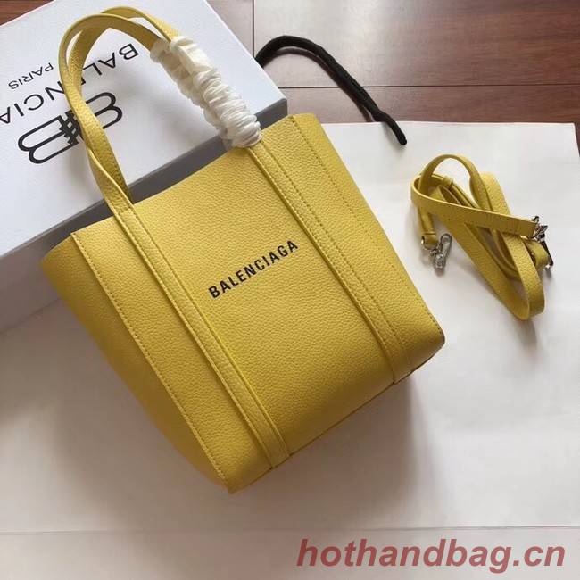 Balenciaga Original Leather Mini Shopper Bag 6696 Yellow