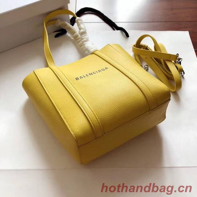 Balenciaga Original Leather Mini Shopper Bag 6696 Yellow