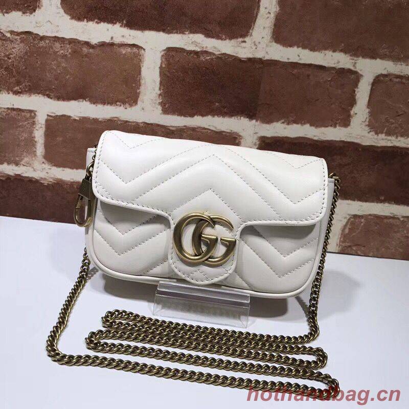 Gucci GG Marmont super mini bag 574969 white