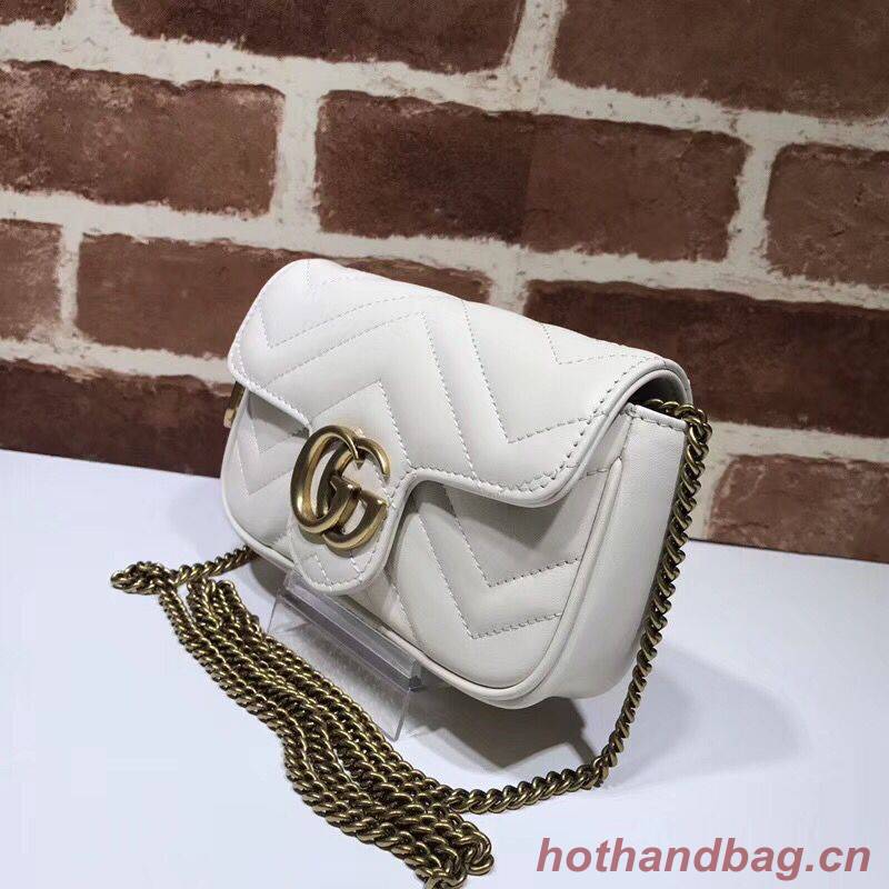 Gucci GG Marmont super mini bag 574969 white