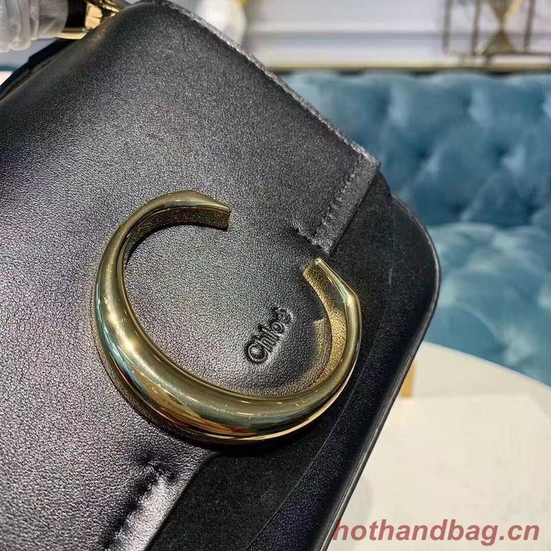 Chloe Original Calfskin Leather Top Handle Small Bag 3S030 Black