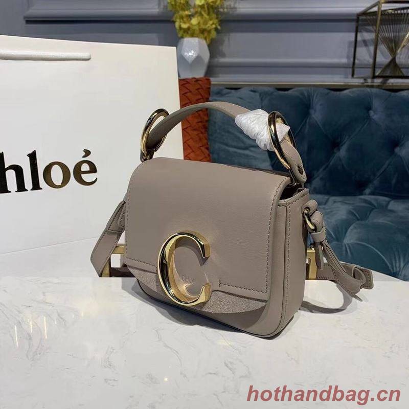 Chloe Original Calfskin Leather Top Handle Small Bag 3S030 Gray