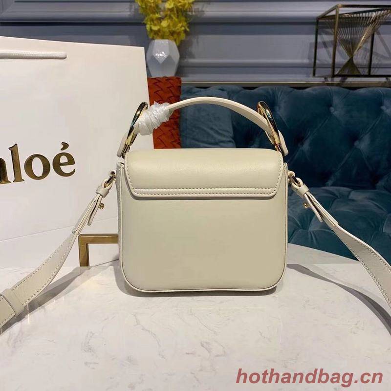 Chloe Original Calfskin Leather Top Handle Small Bag 3S030 White