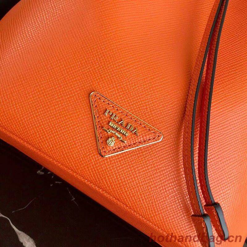 Prada Galleria Saffiano Leather Bag 1BE032 Orange