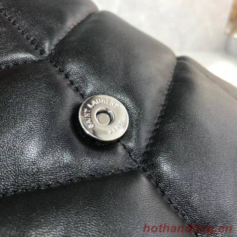 Yves Saint Laurent LOULOU PUFFER SMALL BAG IN QUILTED CRINKLED MATTE LEATHER Y577476 Black Yves Saint Laurent LOULOU PUFFER SMALL BAG IN QUILTED CRINKLED MATTE LEATHER Y577476 Black