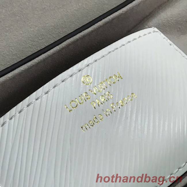 Louis vuitton original epi leather TWIST MM M50280 white&gold