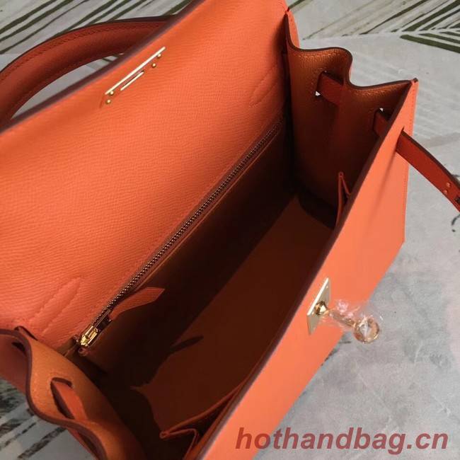 Hermes original Kelly Epsom Leather KL32 orange