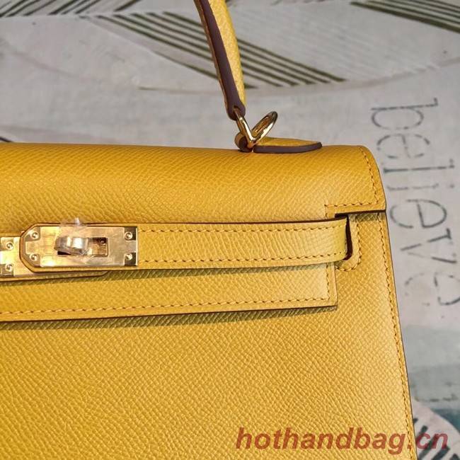 Hermes original Kelly Epsom Leather KL32 yellow