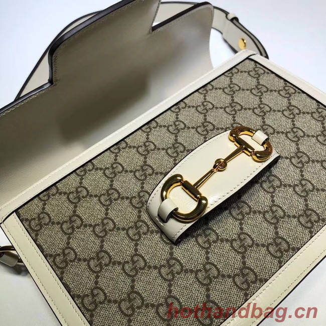 Gucci GG Supreme canvas shoulder bag 602204 white