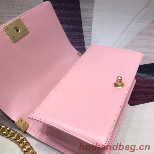 Chanel Leboy Original leather Shoulder Bag H67086 pink & gold -Tone Metal