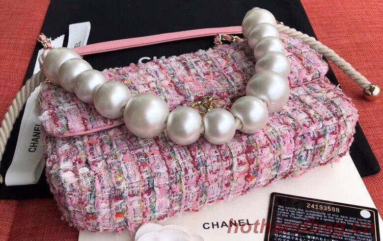 Chanel Original Pearl Shoulder Strap Bag A1112 Pink