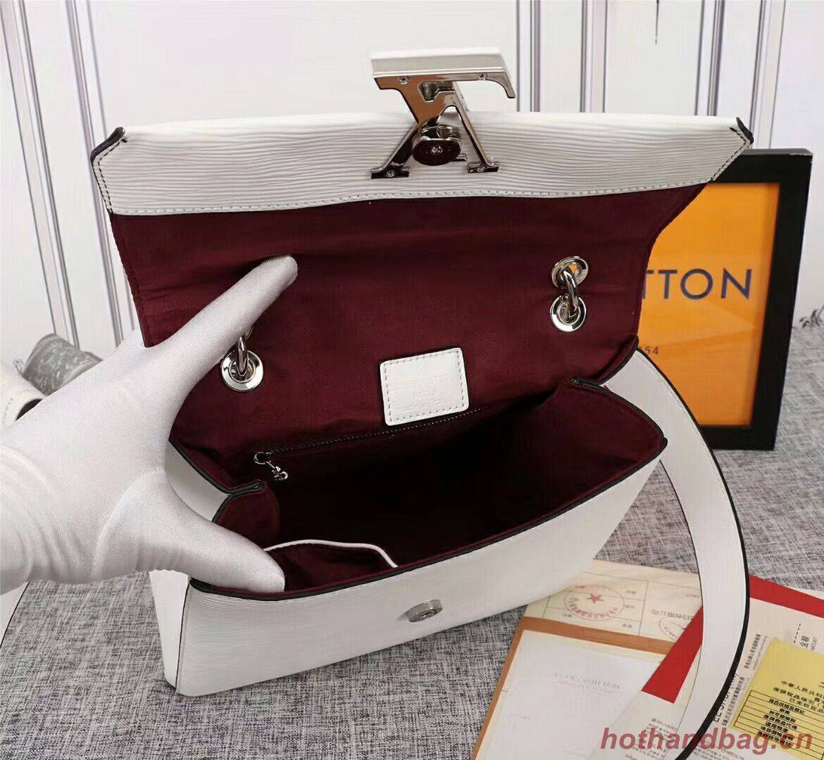 Louis Vuitton Original Epi Leather Grenelle Small Tote Bag M53694 White