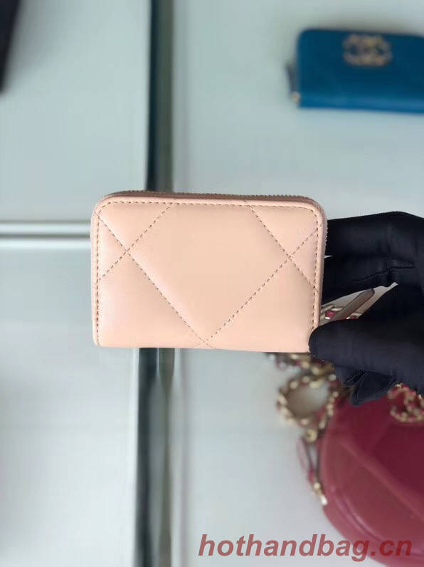 Chanel 19 Zip Wallet AP0949 pink