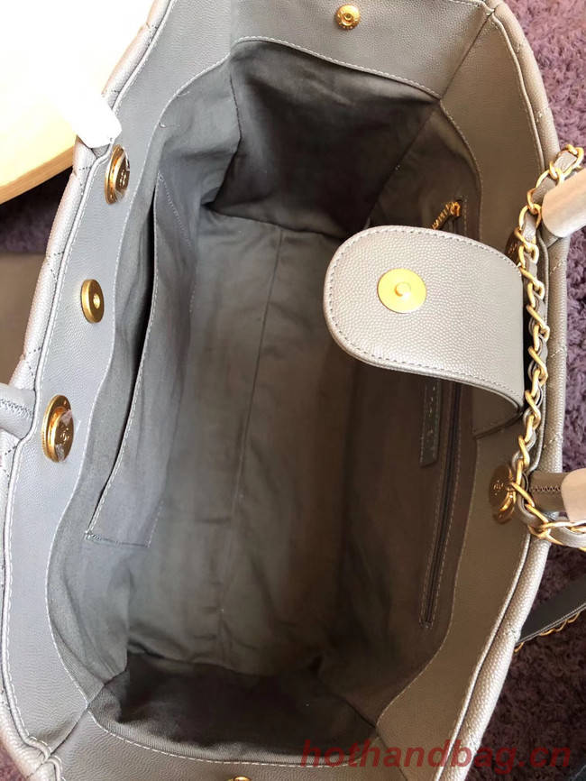 Chanel Original large shopping bag Grained Calfskin A93525 grey