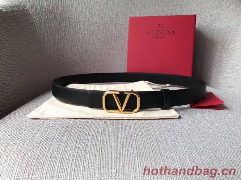 Valentino Leather 2.5CM Belt V7468 Black