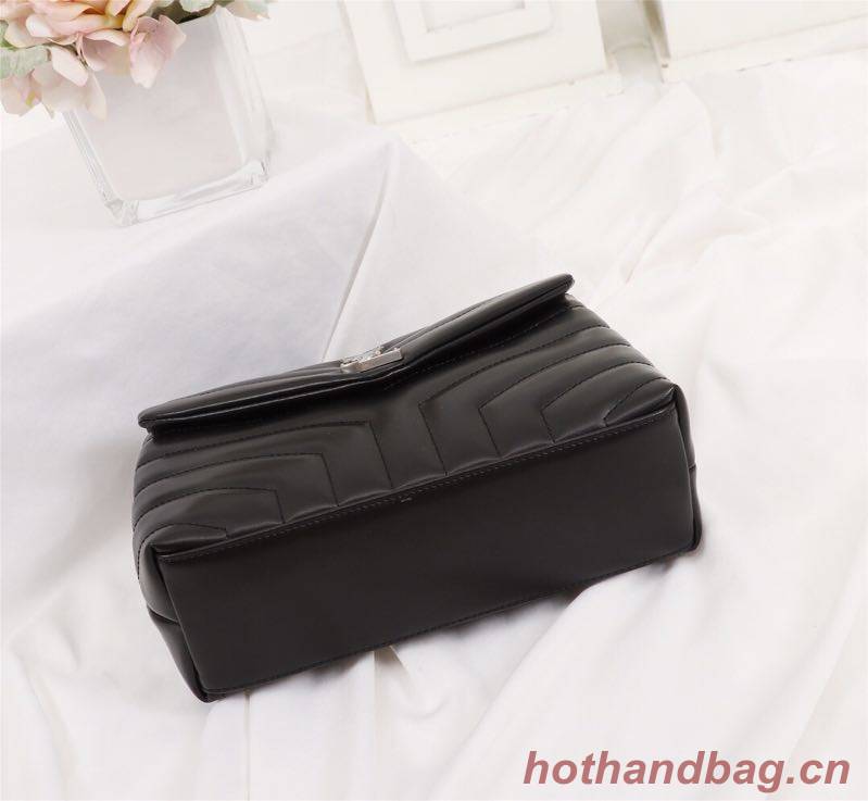 Yves Saint Laurent Calfskin Leather Tote Bag 464678 Black Yves Saint Laurent Calfskin Leather Tote Bag 464678 Black