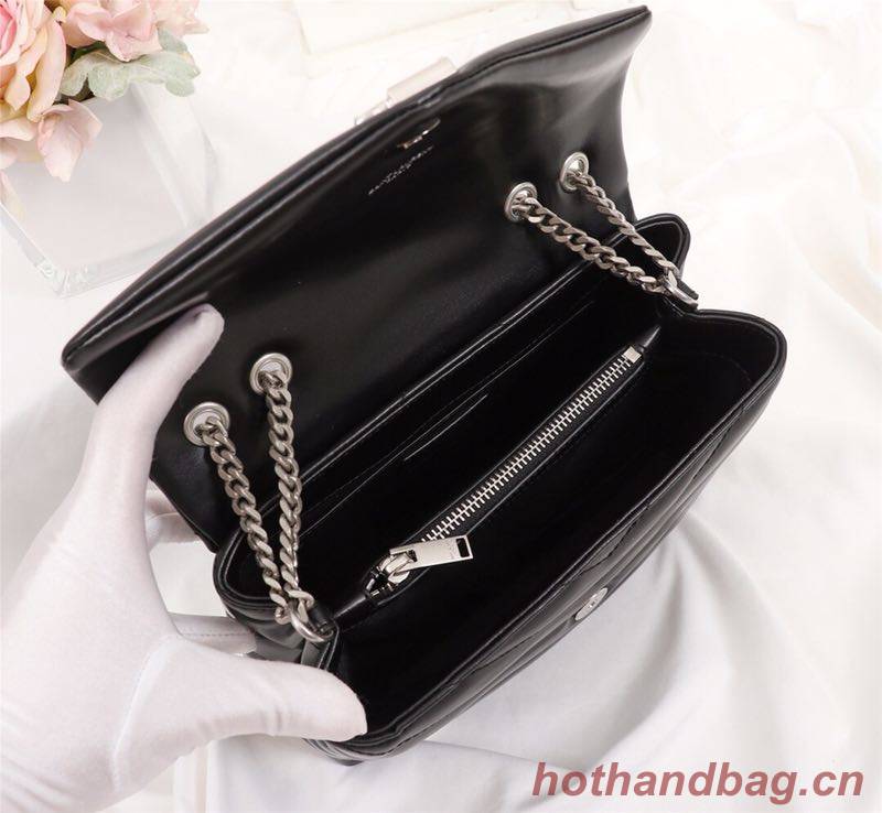 Yves Saint Laurent Calfskin Leather Tote Bag 464678 Black Yves Saint Laurent Calfskin Leather Tote Bag 464678 Black