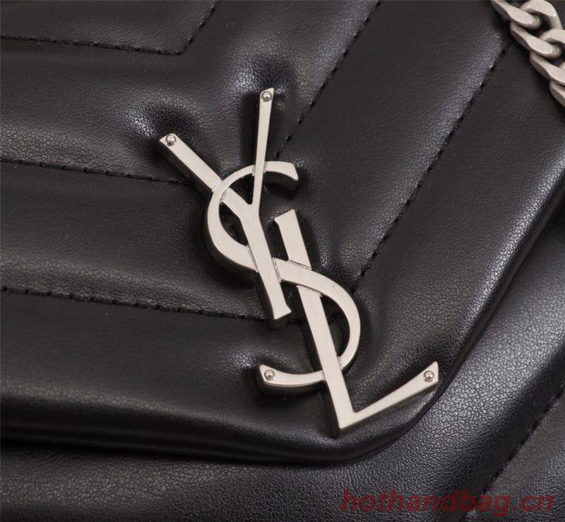 Yves Saint Laurent Calfskin Leather Tote Bag 464678 Black Yves Saint Laurent Calfskin Leather Tote Bag 464678 Black