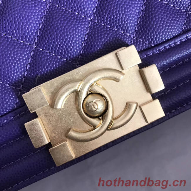 Boy chanel handbag A67086 purple