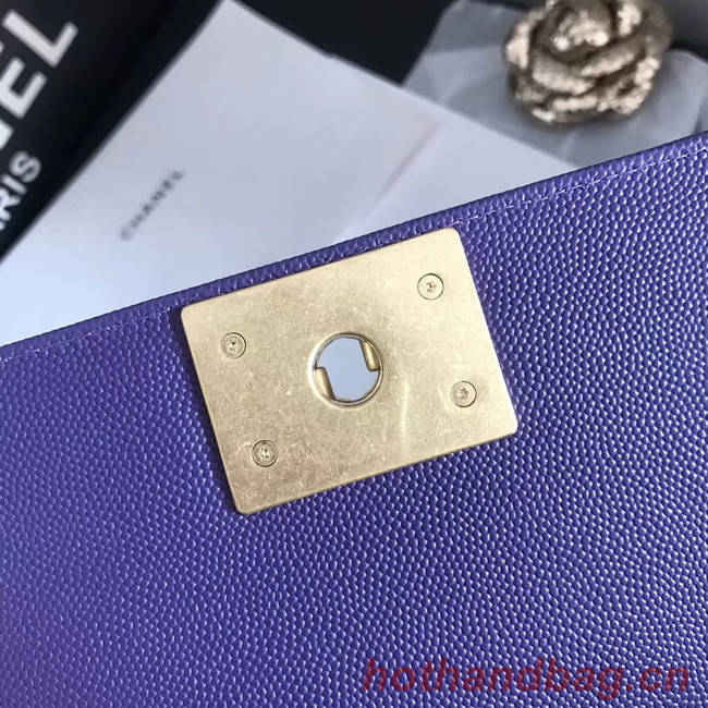 Boy chanel handbag V67086 purple