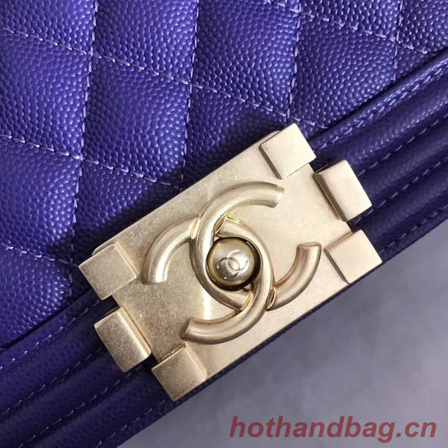 Small boy chanel handbag A67085 purple