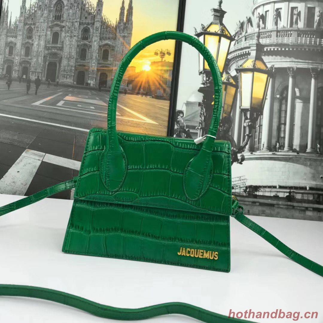 Jacquemus Original Leather Mini Top Handle Bag J8088 Green