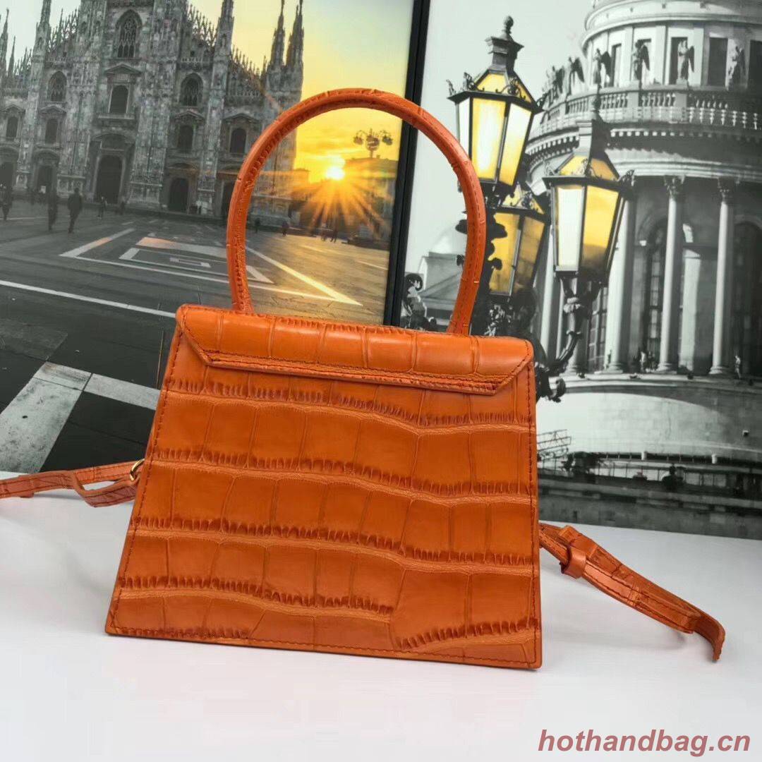 Jacquemus Original Leather Mini Top Handle Bag J8088 Orange