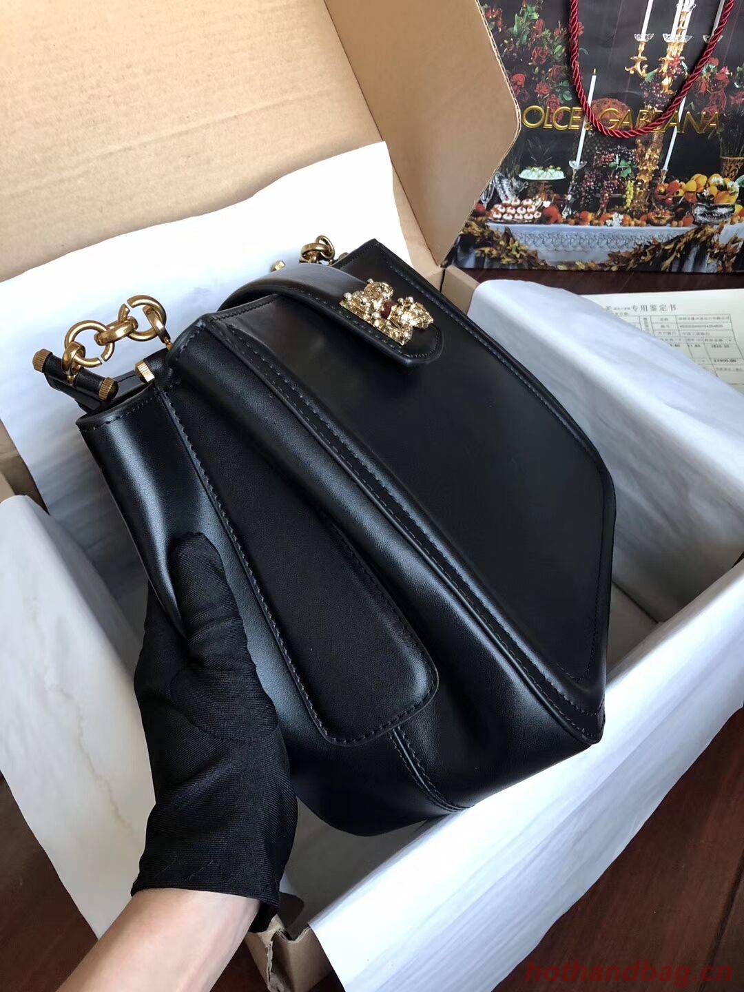Dolce & Gabbana Origianl Leather Bag 4918 black