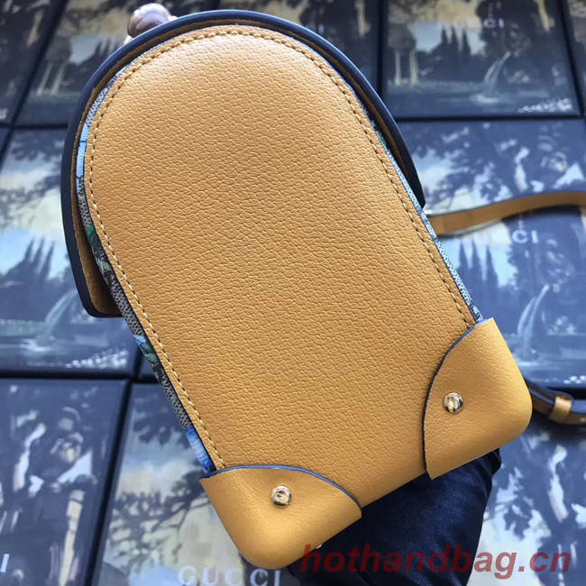 Gucci Padlock GG small bamboo shoulder Backpack 603221 yellow