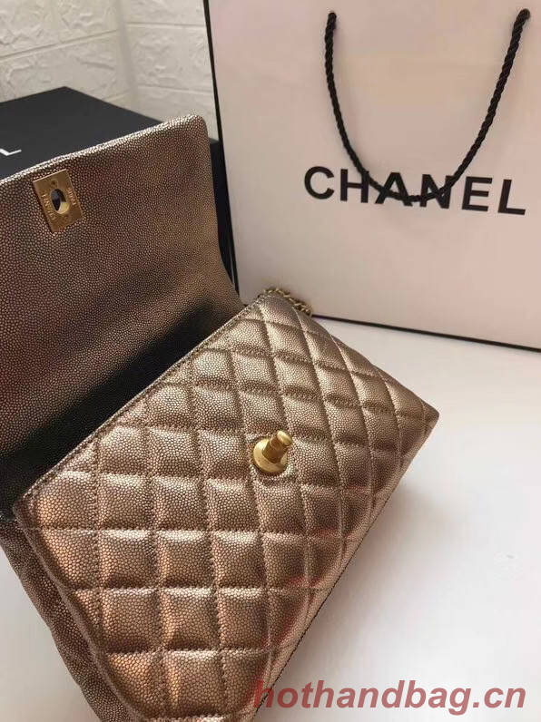 Chanel Small Flap Bag with Top Handle A92990 gold