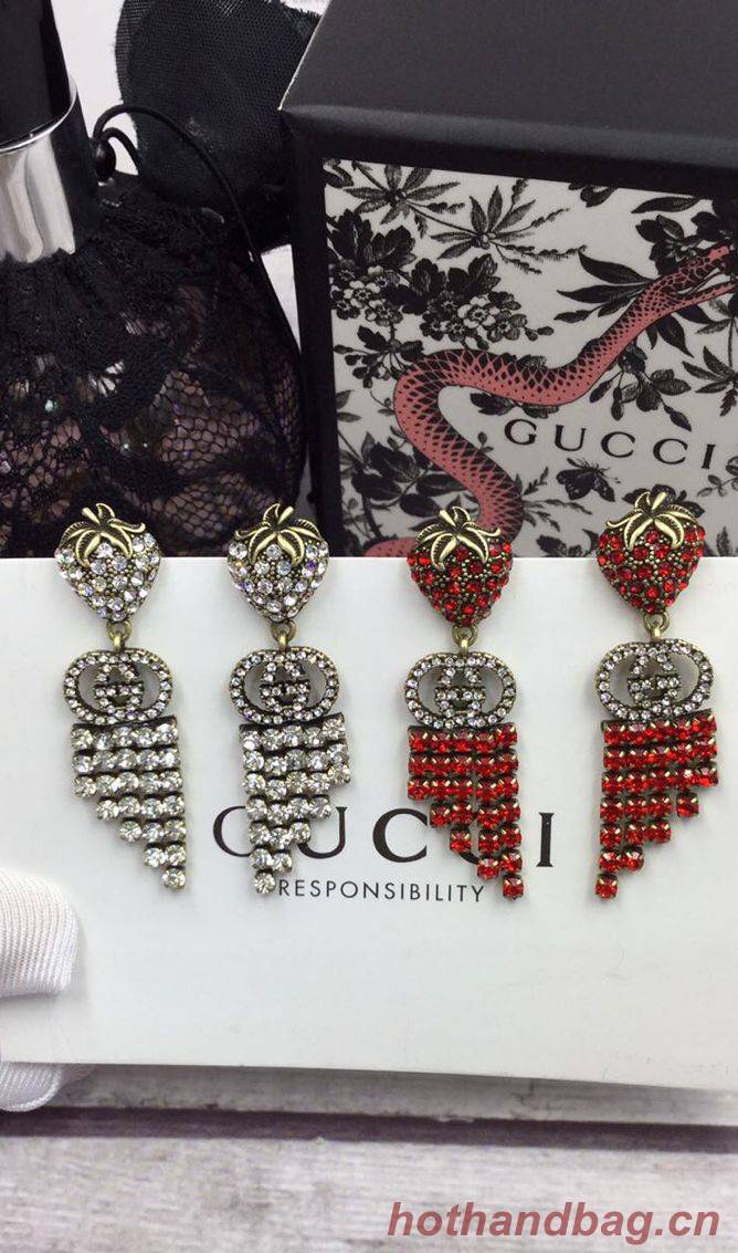 Gucci Strawberry Drop Earrings GG8546
