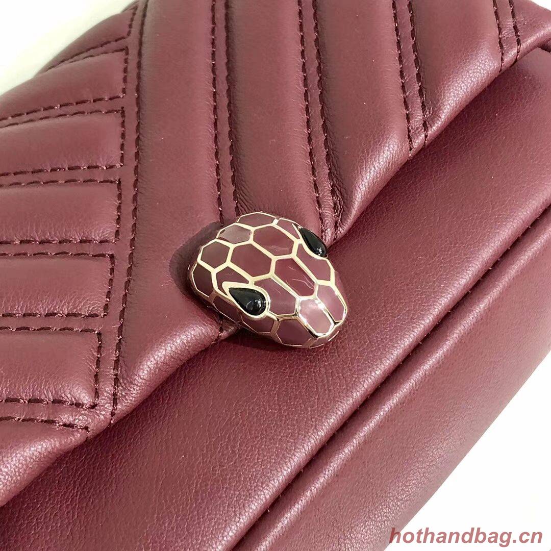 BVLGARI Shoulder Bag Calfskin Leather B288760 Burgundy