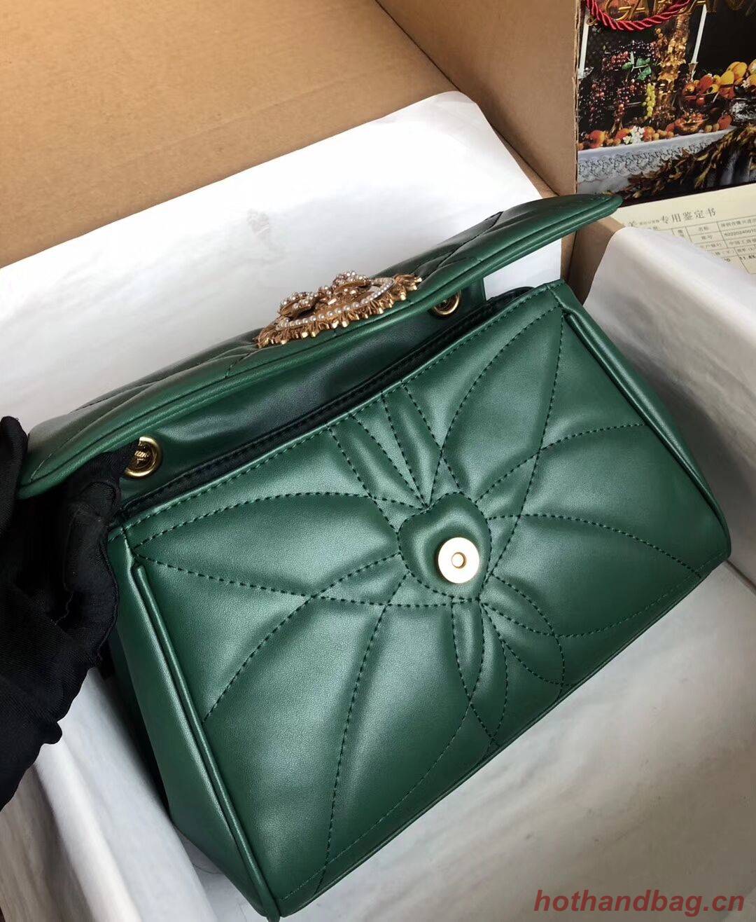 Dolce & Gabbana Origianl Leather Bag 4919 green