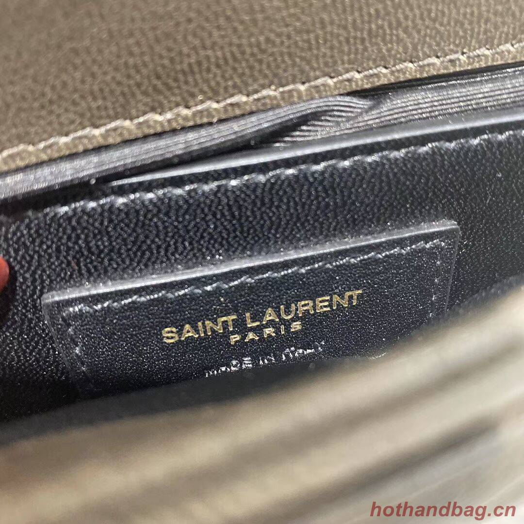 SAINT LAURENT leather shoulder bag Y579607 grey