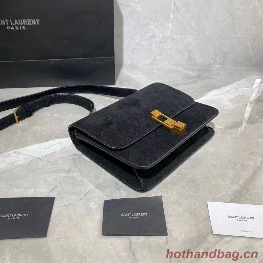 Yves Saint Laurent Small Original Nubuck leather Shoulder Bag Y585061 black Yves Saint Laurent Small Original Nubuck leather Shoulder Bag Y585061 black