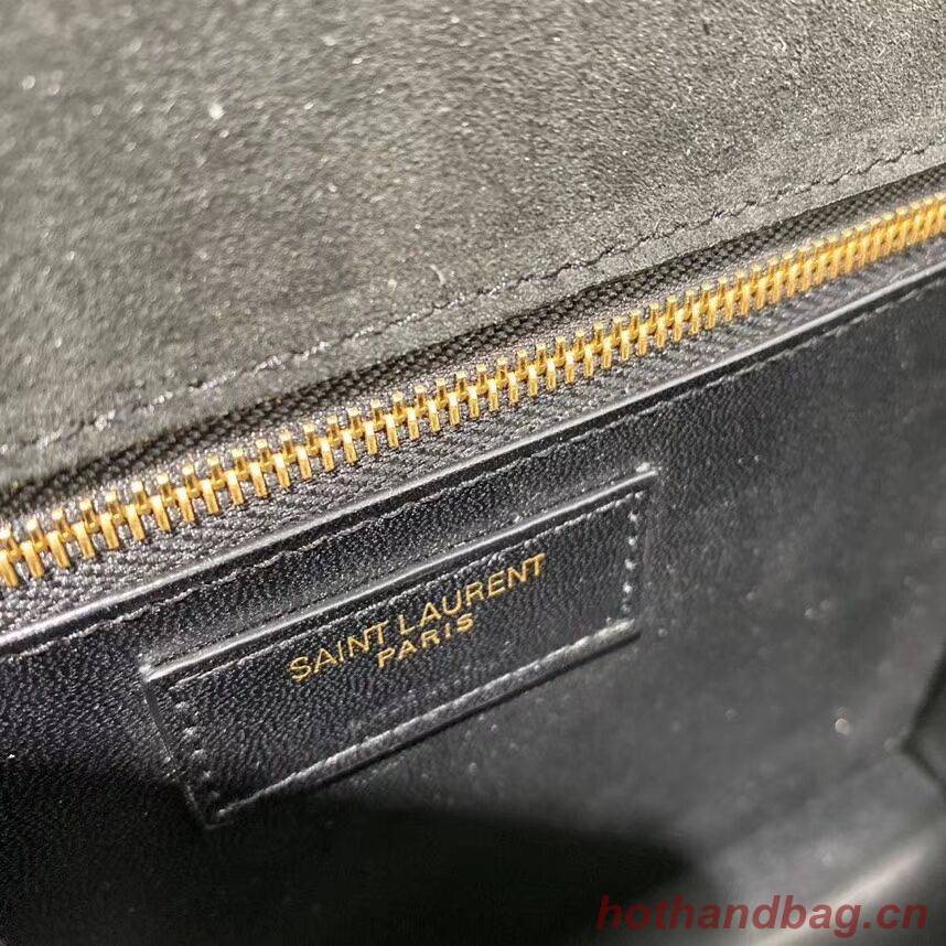 Yves Saint Laurent Small Original Nubuck leather Shoulder Bag Y585061 black Yves Saint Laurent Small Original Nubuck leather Shoulder Bag Y585061 black