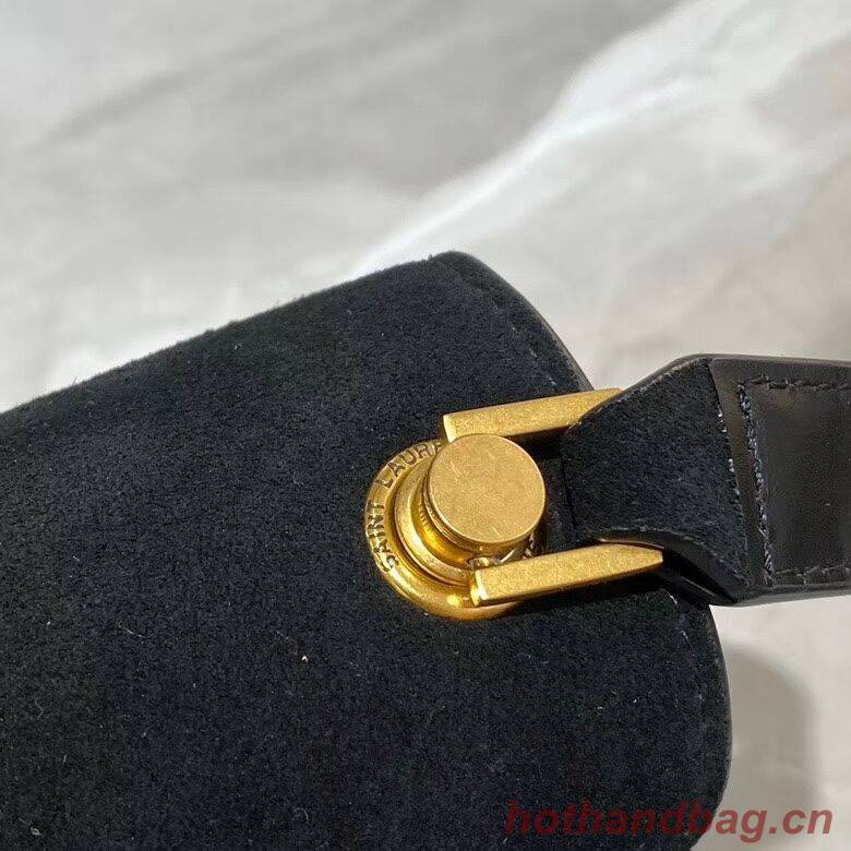 Yves Saint Laurent Small Original Nubuck leather Shoulder Bag Y585061 black Yves Saint Laurent Small Original Nubuck leather Shoulder Bag Y585061 black