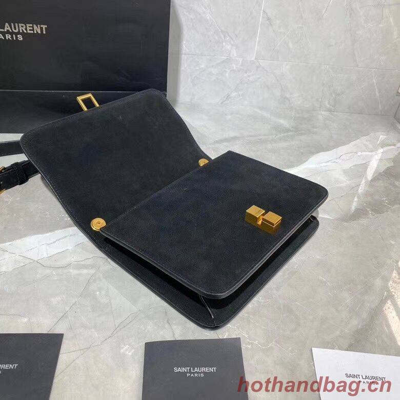 Yves Saint Laurent Small Original Nubuck leather Shoulder Bag Y585061 black