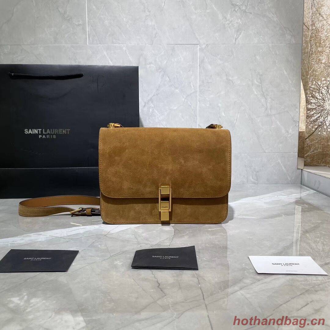 Yves Saint Laurent CARRE SATCHEL IN SUEDE Y585061 brown Yves Saint Laurent CARRE SATCHEL IN SUEDE Y585061 brown