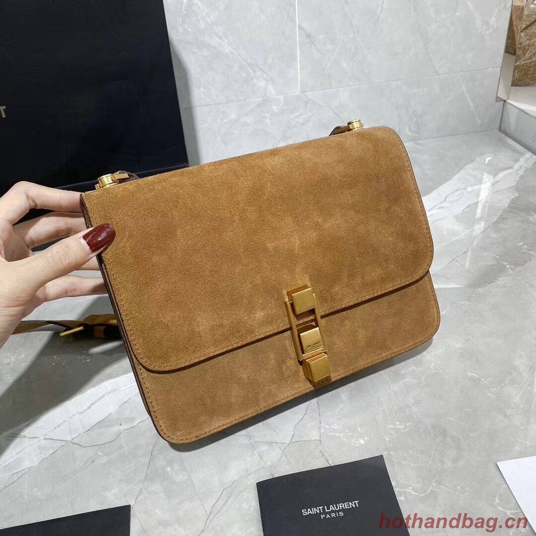 Yves Saint Laurent CARRE SATCHEL IN SUEDE Y585061 brown Yves Saint Laurent CARRE SATCHEL IN SUEDE Y585061 brown