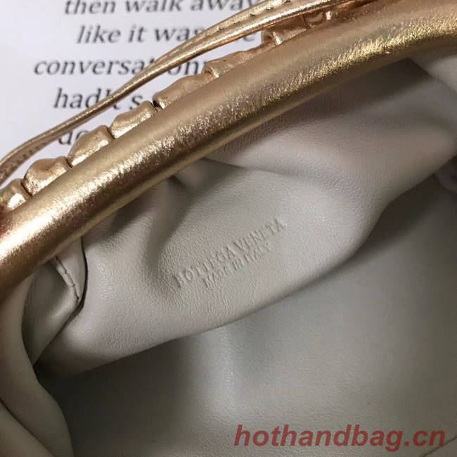 Bottega Veneta Nappa lambskin soft wide large Shoulder Bag 585852 gold